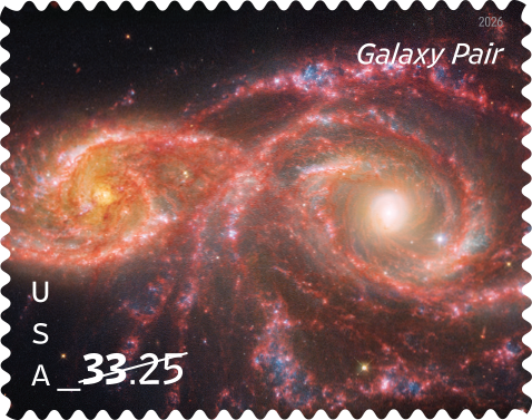 2026 Galaxy Pair Stamps | Tool Stamps US Postage Stamps