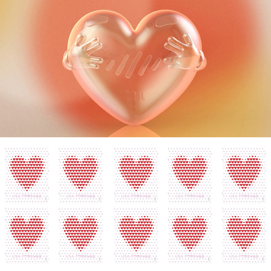 2020 Made of Hearts Forever Stamps | Tool Stamps US Postage Stamps