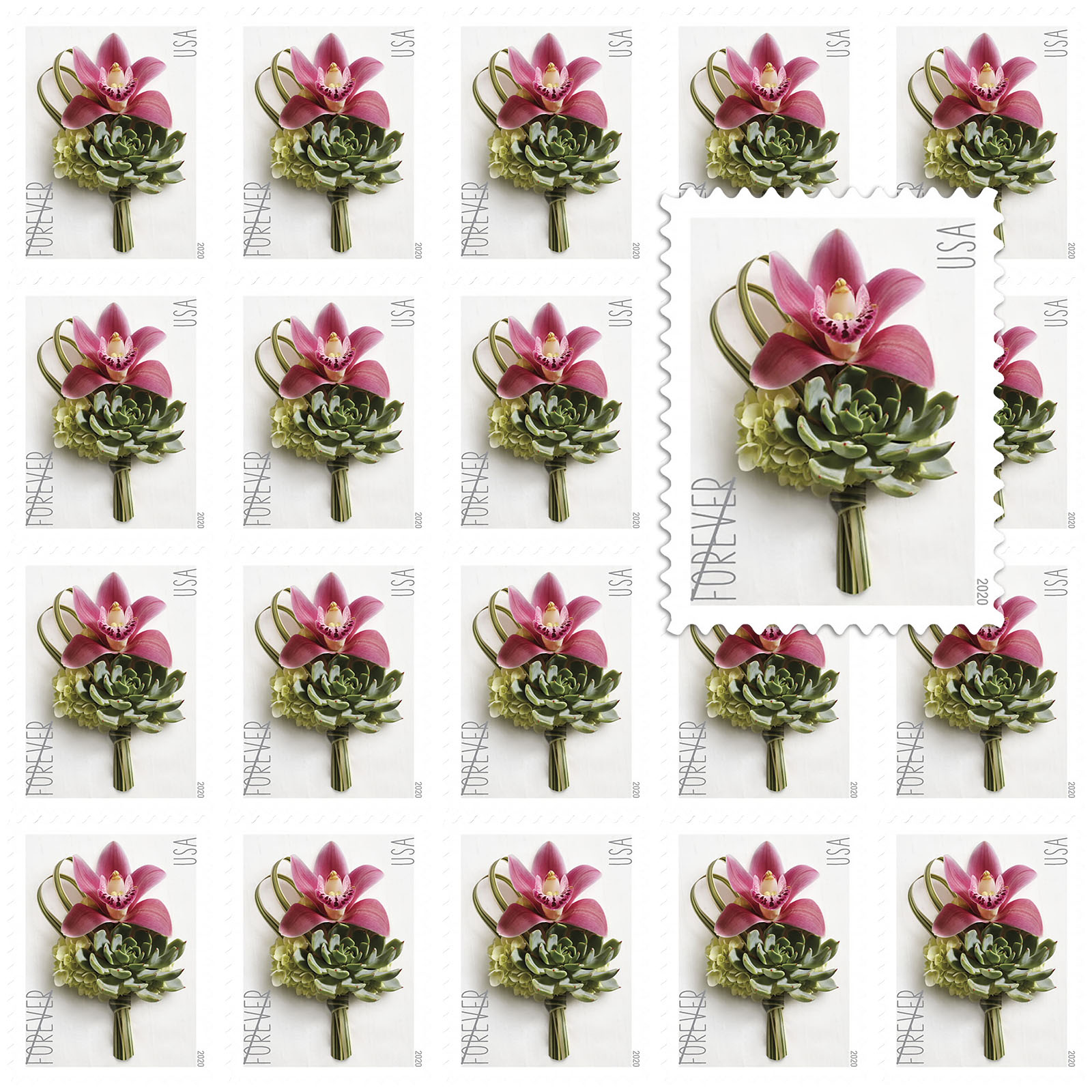 2020 Contemporary Boutonniere Forever®Stamp | Tool Stamps US Postage Stamps