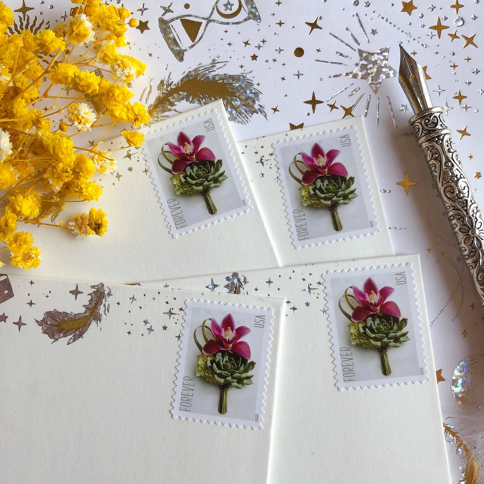 2020 Contemporary Boutonniere Forever®Stamp | Tool Stamps US Postage Stamps
