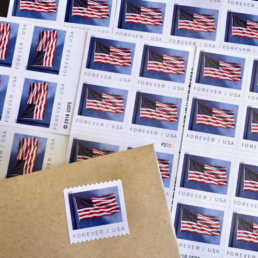 2019 U.S. Flag Forever Stamps 100 Rolls | Tool Stamps US Postage Stamps
