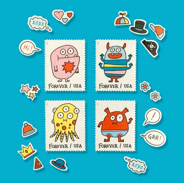 2021 Message Monsters Stamps - Forever Stamps
