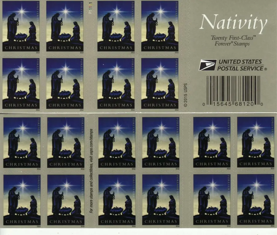 2016 Nativity. Forever First Class Postage Stamp U.S. Holy Family Holiday Christmas | Tool Stamps US Postage Stamps