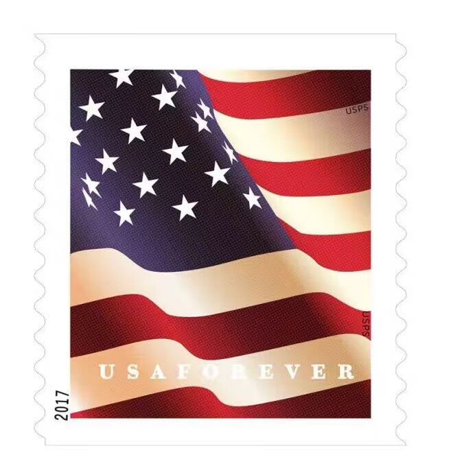 Big Sales! 5 U.S. Flag Stamps,5 Rolls/500 Pcs - Forever Stamps