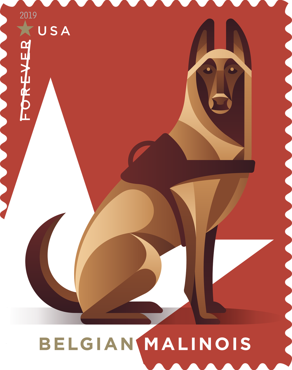 2019 Military Working Dogs Stamps 100 PCS | Tool Stamps US Postage Stamps