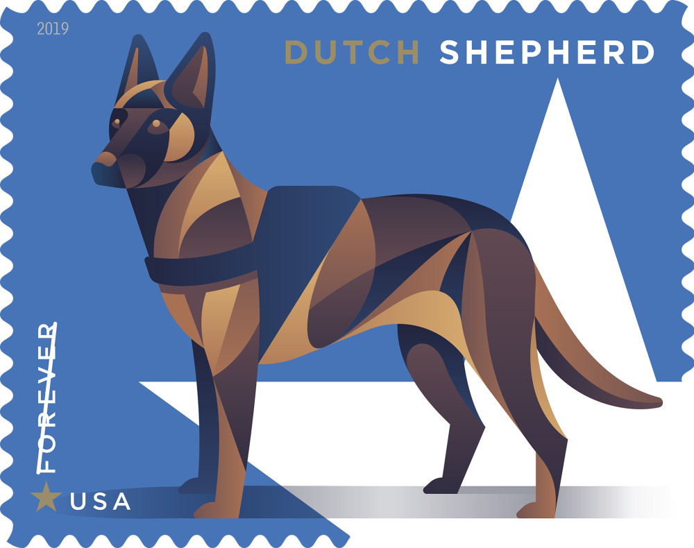 2019 Military Working Dogs Stamps 100 PCS | Tool Stamps US Postage Stamps