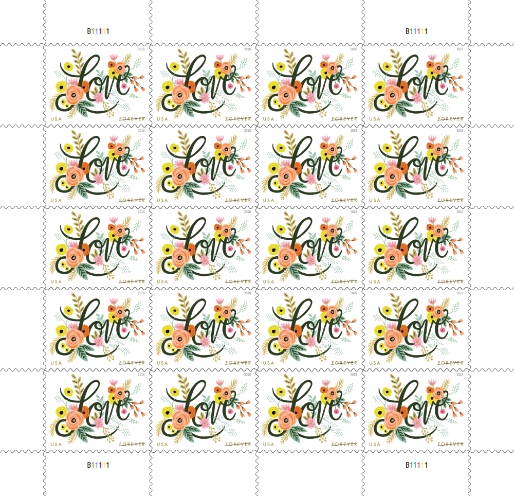 2018 Love Flourishes Forever®Stamp | Tool Stamps US Postage Stamps